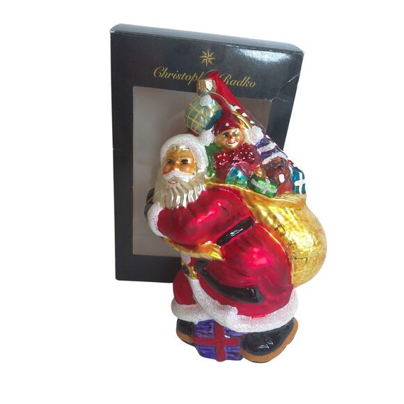 Vintage Christopher Radko Big Nick Santa 9" READ AS IS DEFECT - Picture 2 of 7